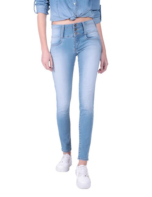 Sexy Jeans skinny bleach corte cintura en Liverpool