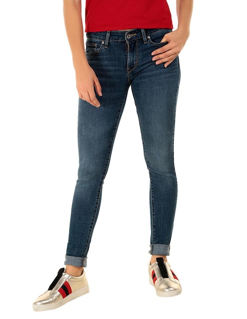 Jeans skinny Levi's 711 lavado medio corte cadera mujer | Liverpool.com.mx