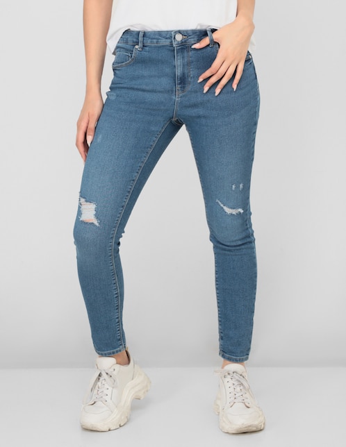 Jeans skinny ONLY corte cadera para mujer