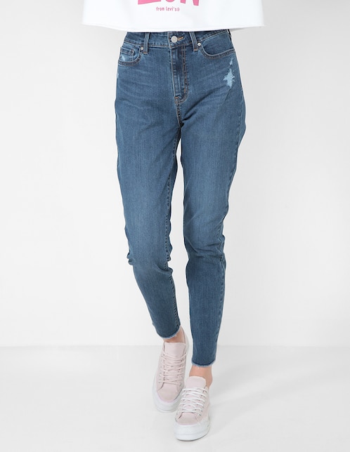 Jeans super skinny High Rise Jegging lavado destruido corte cintura alta para mujer 1