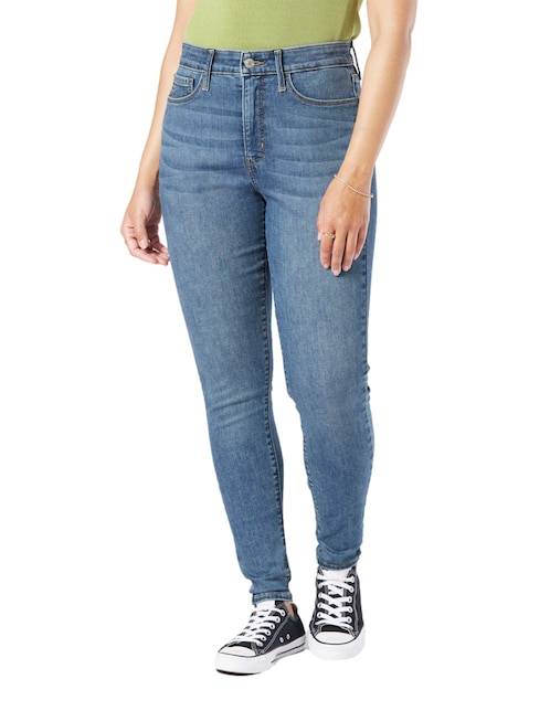 Jeans skinny Denizen Sculpting Ultra High-rise super skinny lavado medio corte cintura alta para mujer