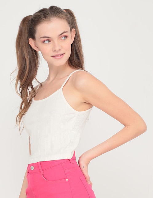 Top That's It x Mariana Bonilla escote medio tirante delgado