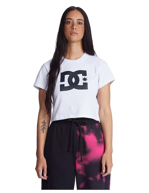 Playera manga corta DC Shoes Star Crop Tee cuello redondo para mujer