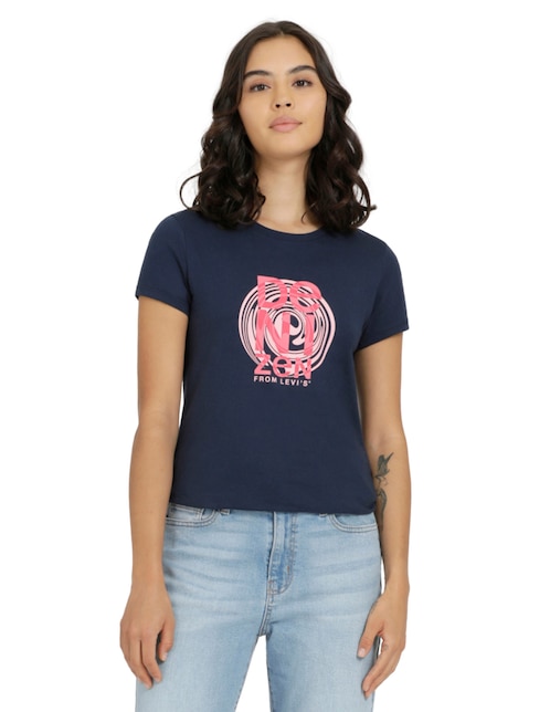 Playera manga corta Denizen cuello redondo para mujer