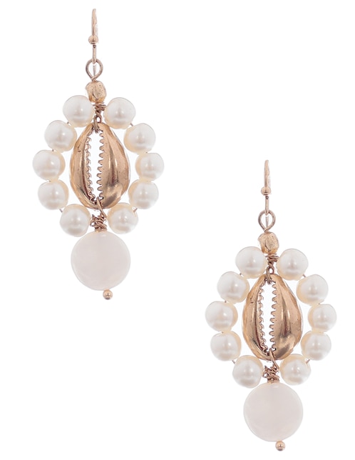 Aretes ovalados con acabado lustre fantasía 1