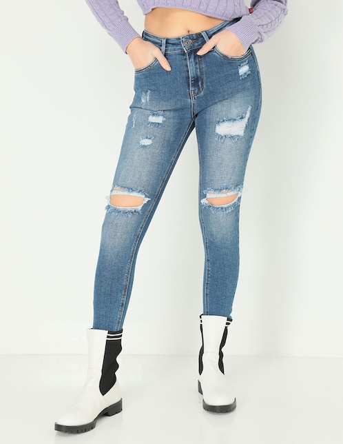 Jeans skinny Opp's Jeans corte cintura alta para mujer