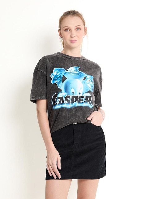 Playera manga corta Casper cuello redondo para mujer