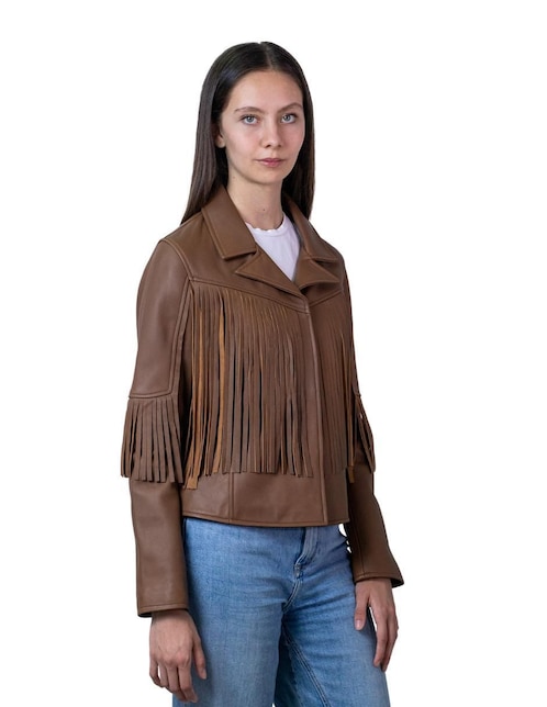 Chamarra Wrangler de piel para mujer