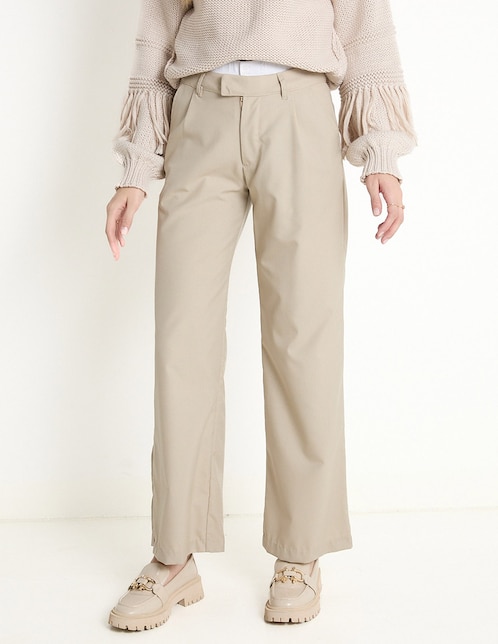 Pantalón Coffee Bean straight para mujer
