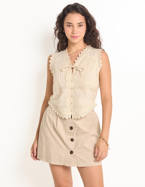 Blusa sin manga para mujer