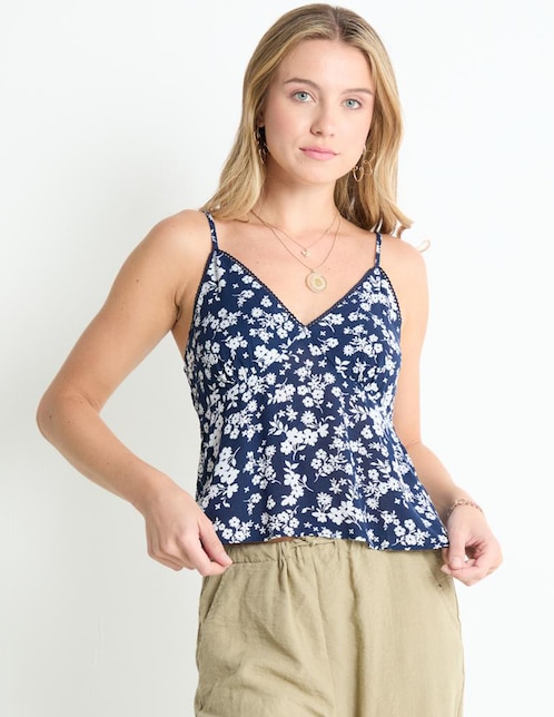 Blusa Coffee Bean sin manga para mujer