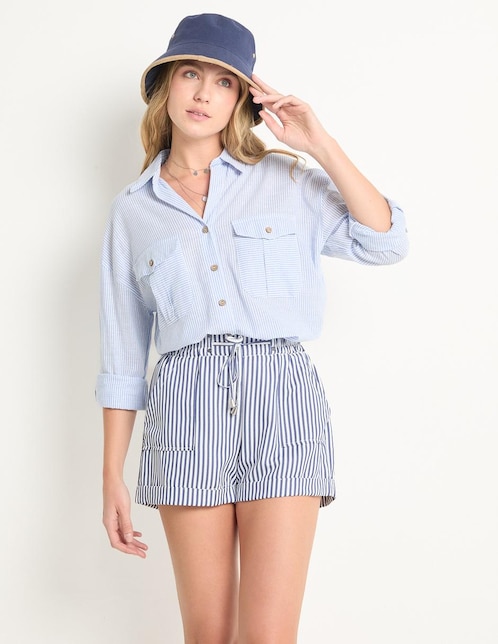 Blusa Coffee Bean manga larga para mujer