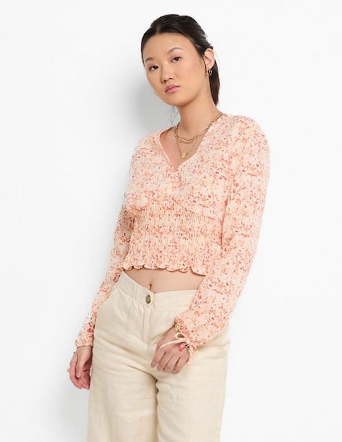 Blusa Biography manga larga para mujer
