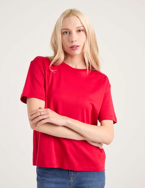 PLAYERA 365 ESSENTIAL ES540-0, M, ROJO