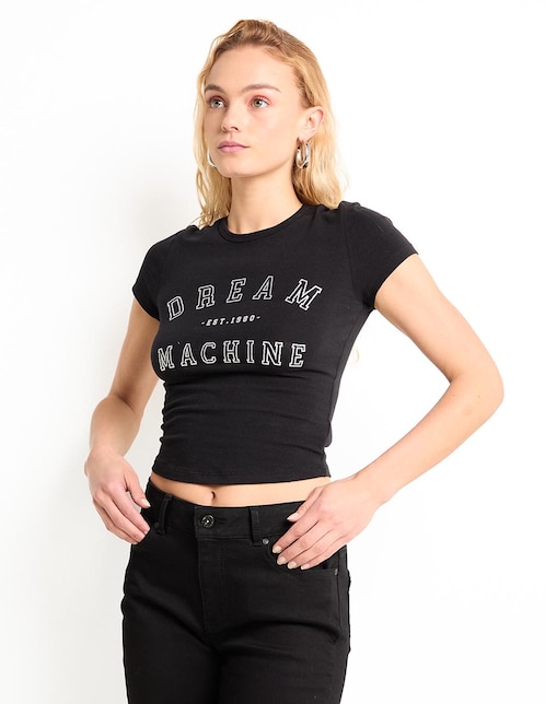 Playera manga corta Sexy Jeans cuello redondo para mujer