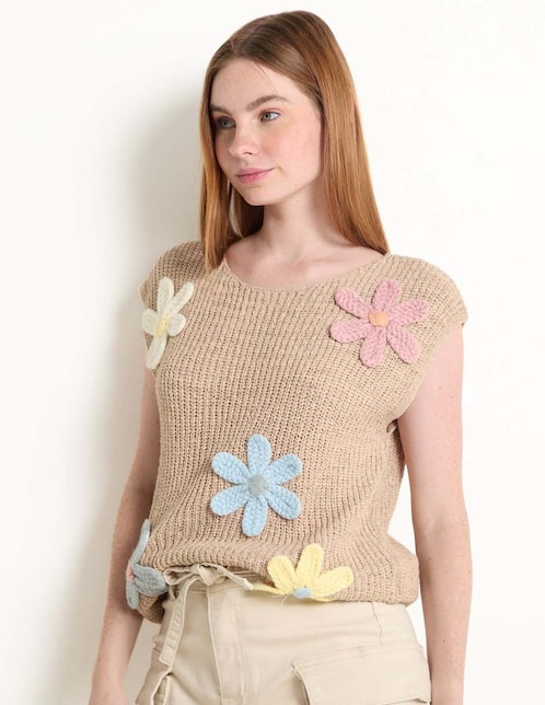 Blusa Coffee Bean manga corta para mujer