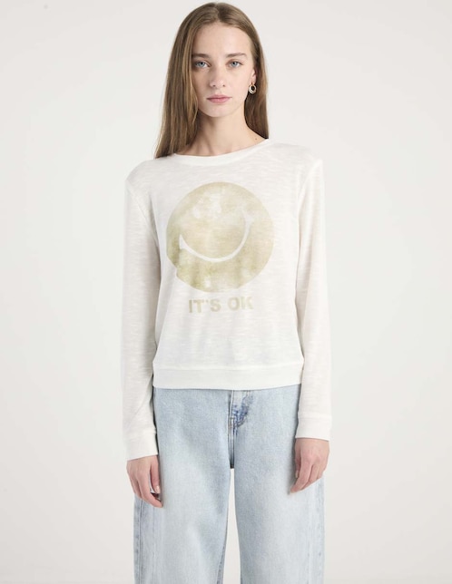 Suéter cuello redondo para mujer 1