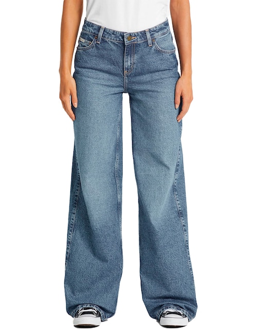 Jeans amplio w4ba0yd5cc4-gjus corte cintura para mujer 1
