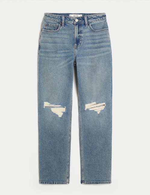Jeans straight Hollister para mujer