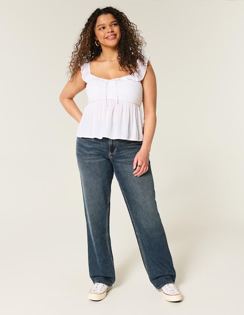 Jeans straight para mujer 1