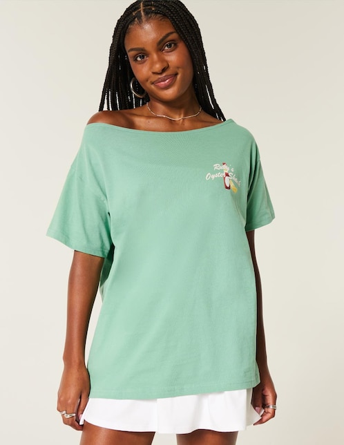 Playera manga corta cuello ojal para mujer 1
