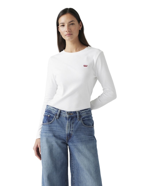 LEVI'S Playera manga larga Levi's cuello redondo para mujer