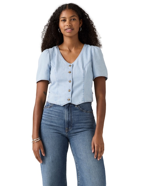 Blusa manga corta para mujer