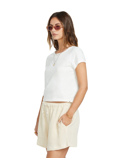 Playera manga corta Daily Tee Ss Knt cuello redondo para mujer 1