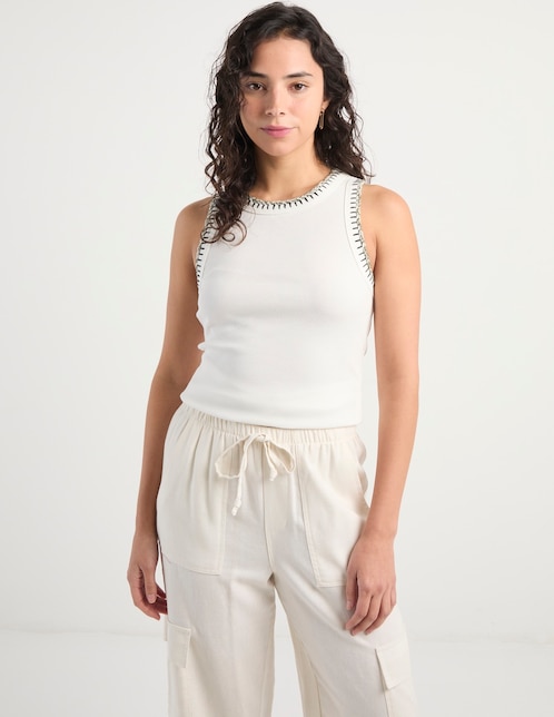 Top cuello redondo tirante ancho 1