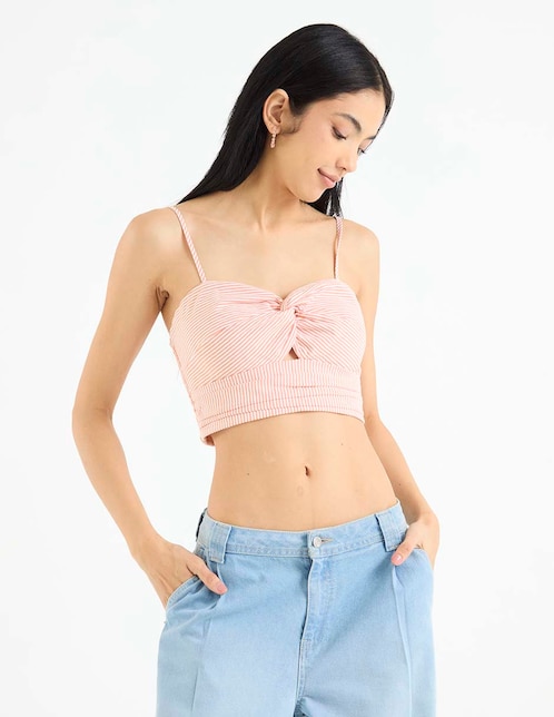Top That'S It escote corazón tirante ajustable