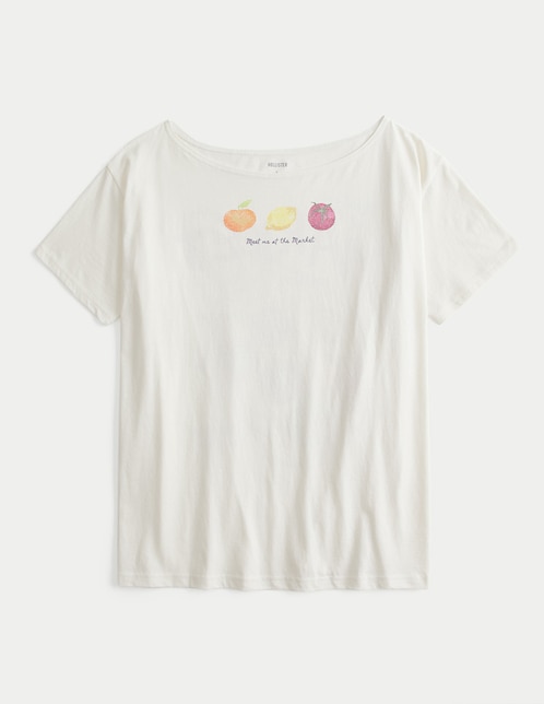 Playera manga corta cuello ojal para mujer 1
