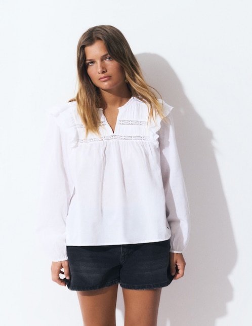 Blusa manga larga para mujer 1