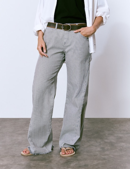 Jeans relaxed straight para mujer 1