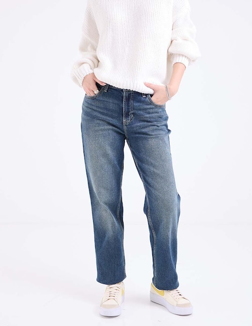 Jeans straight Hollister para mujer
