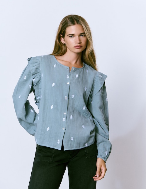 Blusa manga larga para mujer 1