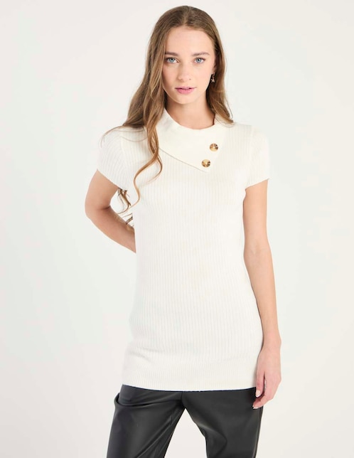 Suéter cuello asimétrico para mujer 1