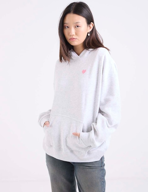 Sudadera con capucha y bolsa para mujer 1