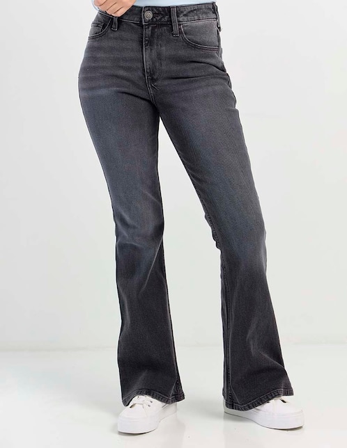 Jeans acampanado flare para mujer 1