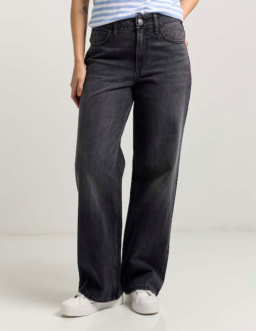 Jeans relaxed straight para mujer 1