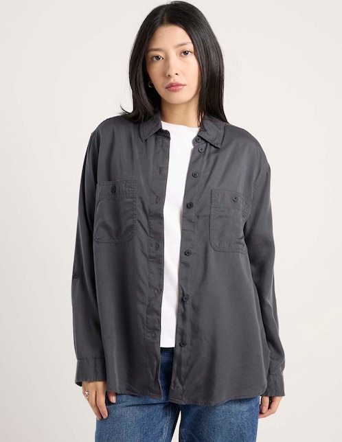 Blusa camisera American Eagle manga larga para mujer