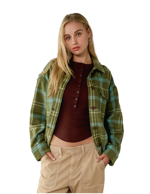 Blusa camisera American Eagle manga larga para mujer