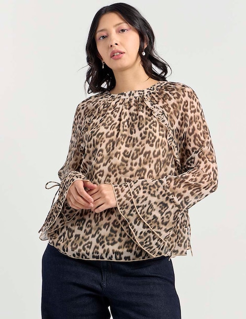 Blusa American Eagle manga larga para mujer