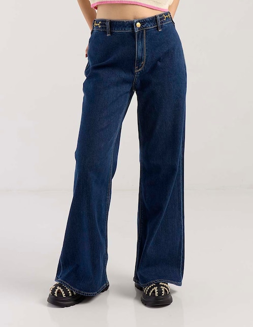 Jeans relaxed wide leg American Eagle para mujer