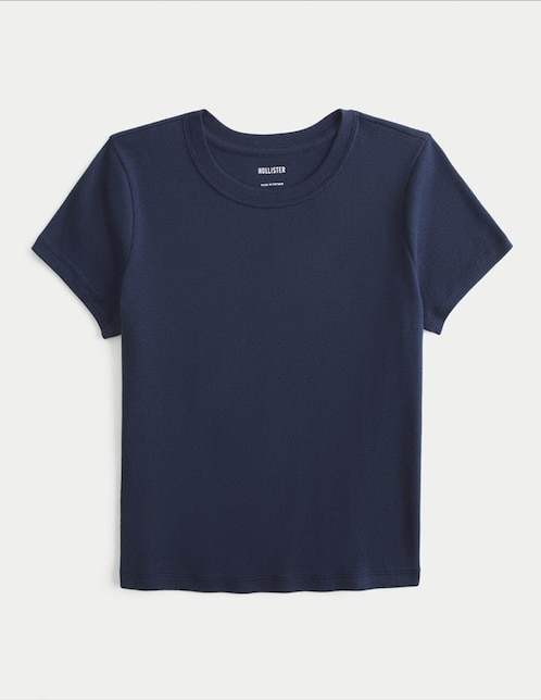 Playera manga corta cuello redondo para mujer 1