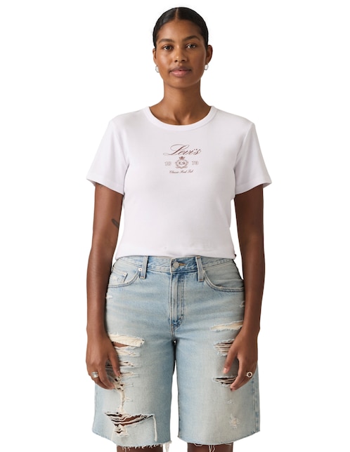 Playera manga corta Levi's cuello redondo para mujer