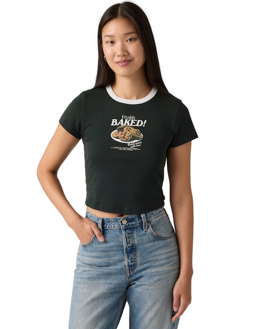 Playera manga corta Levi's cuello redondo para mujer