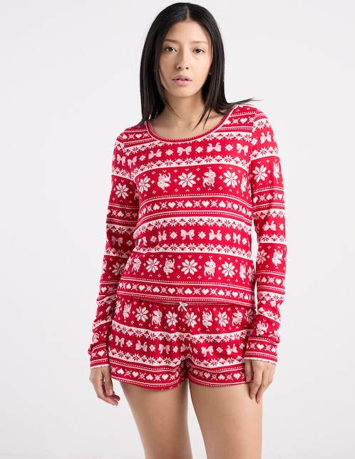 Conjunto pijama navideña para mujer 1