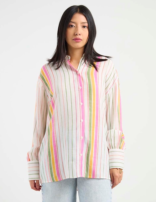 Blusa camisera manga larga para mujer 1