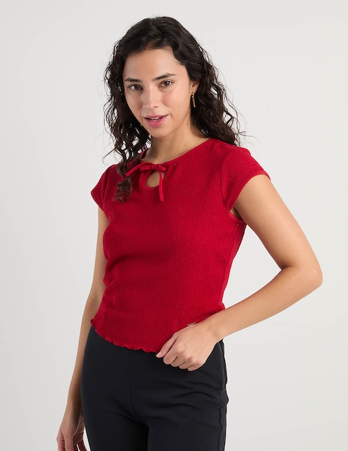 Blusa manga corta para mujer