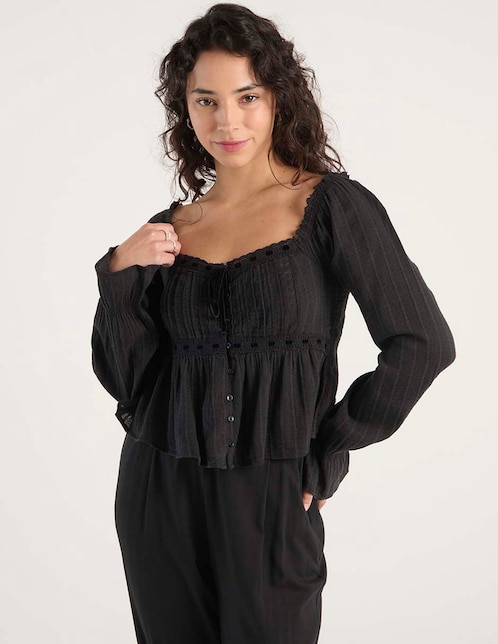 Blusa manga larga para mujer 1